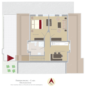 Ferienwohnung Clara - Grundriss · © Silvia Priebe Ferienwohnung Clara - Grundriss · © Silvia Priebe